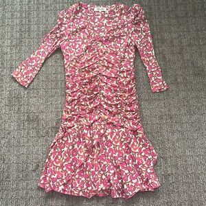 Diane von Furstenberg mesh ruched dress